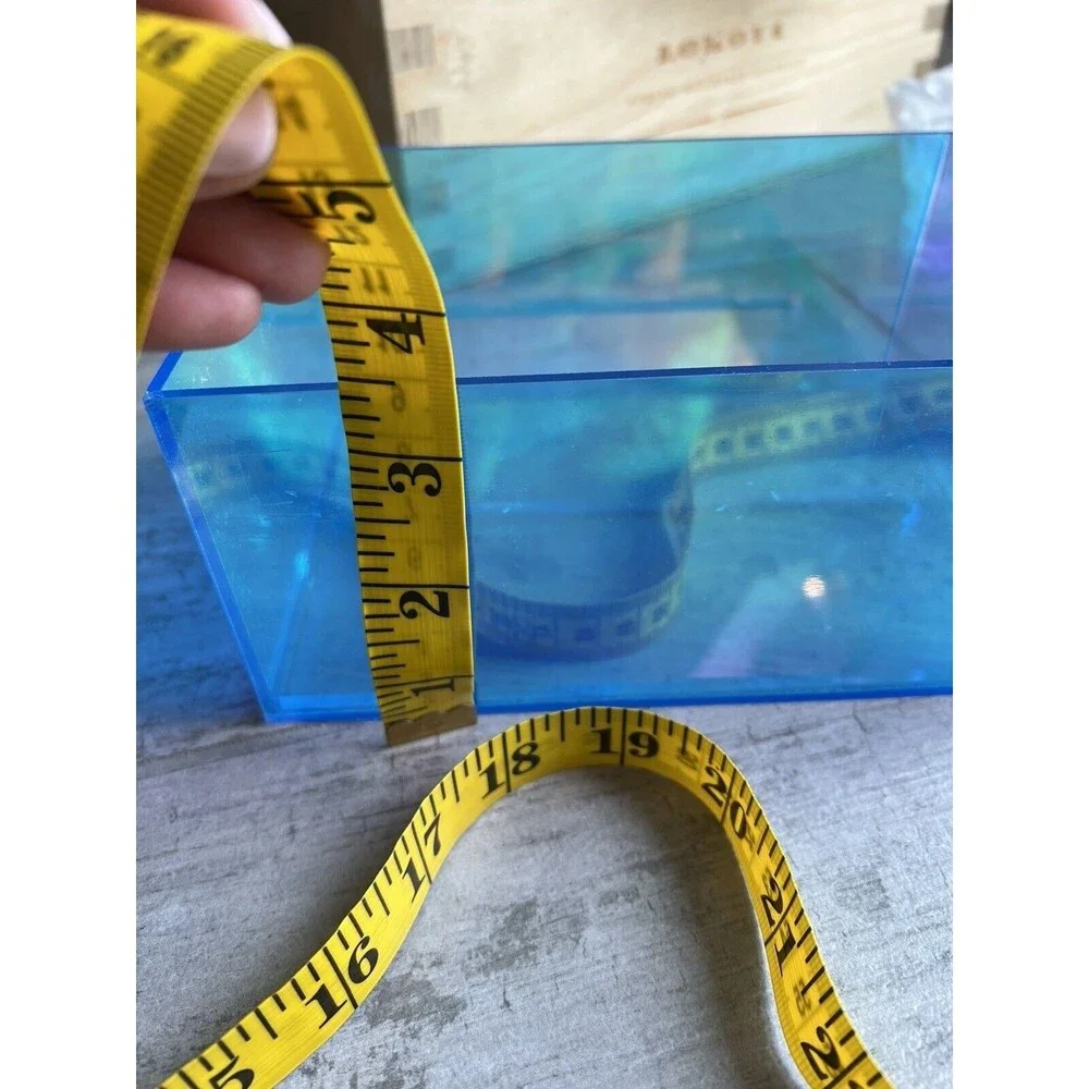 Acrylic Tissue Box Holder Clear Dispenser Rectangle Iridescent Designer NEW